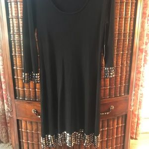 BCBG Black knit open neckline dress